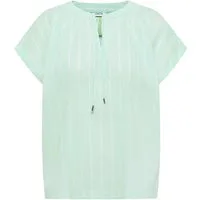 CECIL Blusenshirt grün,Casual,Baumwolle,Gestreift,Rundhals,Kurz,Casual Fit