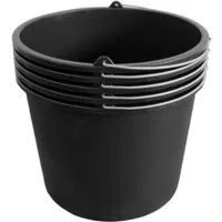 ViD Baueimer 5 Stück Mörteleimer/Betoneimer 20 Liter, Ø37 x 28 cm