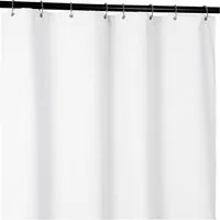 ANRO Duschvorhang WAFFEL Anti-Schimmel Waffel Hochwertig Badezimmervorhang Wasserperlend Breite 120 cm (Packung, 1-tlg., Duschvorhang inkl. Aufhängeringe), robuster Vorhang Stangenaufhängung 120x200cm Spa Design Weiß