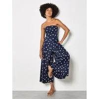 Apricot Jumpsuit Jumpsuit mit weitem Bein mit Schleife am Rücken