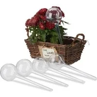 relaxdays Tropfer Bewässerungskugeln 5er Set, transparent