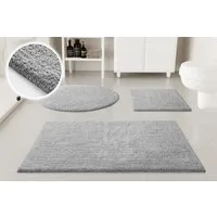 OTTO home Badematte Selenne, uni, viele Farben, Badvorleger, Badezimmer Teppich, Höhe 20 mm, rutschhemmend beschichtet, fußbodenheizungsgeeignet, Baumwolle, rechteckig, Badteppich, getuftet, modern, Uni, antirutsch, flauschig, Baumwolle