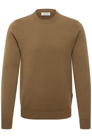Casual Friday - CFTHEO 0231 MILANO CREW KNIT sepia - Gr. - M