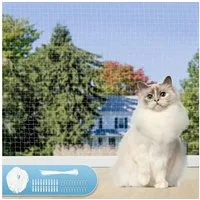 Coonoor Schutznetz Transparent Vogelschutznetz, Transparentes Katzenschutznetz für Katzen, BxL: 3x6 m