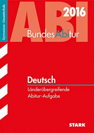 BundesAbitur Deutsch - Länderübergreifende Aufgaben [Taschenbuch] [2014] Stahl-busc Kueppers Holmes Mattheus