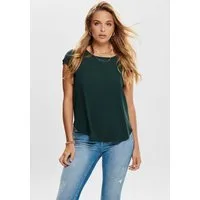 ONLY Kurzarmbluse ONLVIC – feminines Blusenshirt in lockerer Form Materialmix, regular fit