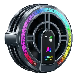 H6pro Magnetic Semiconductor Tablet Cooler for iPad Cooling Fan with Ai Smart Temperature Control 4 Levels & RGB Adjusta
