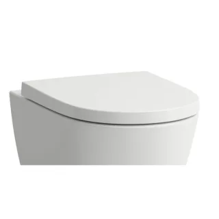CARLDIX x LAUFEN WC-Sitz A91005000001 mit Softclose Absenkautomatik, 370 x 445 mm, abnehmbar, Weiß