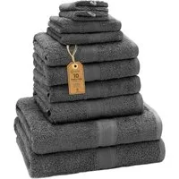 NatureMark Handtuch Set 10 tlg. Frottier Handtuch-Set, 100% Baumwolle (10-St), 4X Handtücher, 2X Duschtücher, 2X Gästetücher, 2X Waschhandschuhe