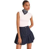 LIPSY Minirock Lipsy ausgestellter Denim-Minirock (1-tlg)