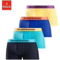 Bruno Banani Boxer Boxershorts für Herren (Packung, 4-St) mit farbigen Marken-Schriftzug am Bündchen