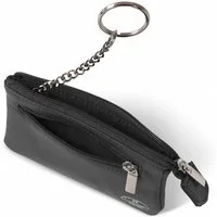 Hamosons Schlüsseltasche Großes Schlüsseletui / Schlüsselmäppchen, Leder, Schwarz, Hamosons 159