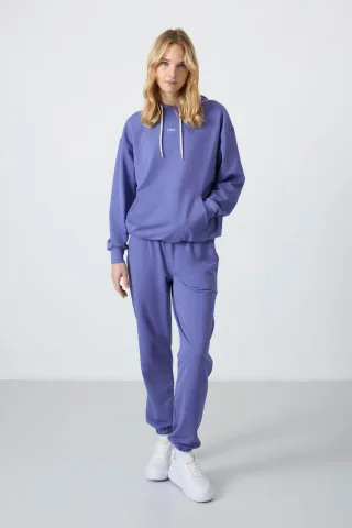 Oversized Kapuzenpullover und Jogginghosen-Set