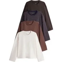 The Set Langarmshirt The Set Relaxed Fit Langarmshirts, 4er-Pack (4-tlg)