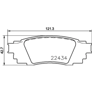 Hella Bremsbel?ge hinten Lexus Toyota 8DB355025-121