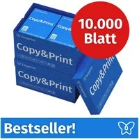 Easyprint Drucker- und Kopierpapier Kopierpapier 10000 Blatt A4 Premium Hochweiß CIE 160 Testsieger PEFC, PEFC-Zertifikat (GFA-PEFC-COC-500582)