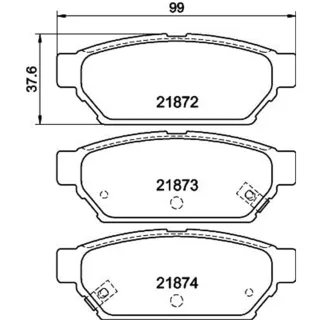 Hella Bremsbel?ge hinten Mitsubishi Proton