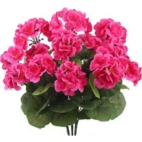 Kunstblumenstrauß 3 Kunstblumenstrauß Geranien, UV-beständige Kunstblumen, Minicloss, geeignet für Garten, Weihnachten und Heimdekoration.