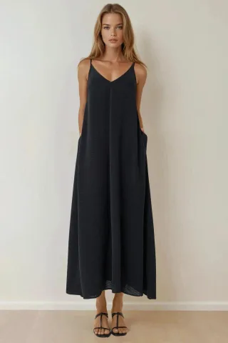 A-Form Maxi-Kleid