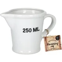MamboCat Messbecher Messbecher 250ml Porzellan weiß 10,5 x 9,5 cm Messkanne Ausgießer, Porzellan