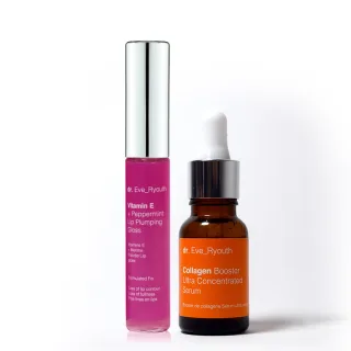 Collagen Booster Ultra Concentrated Serum 15ml + Vitamin E und Peppirment Lip Plumps 8ml