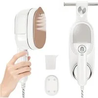Luckice Dampfbürste Leistungsstarker Dampf Schnell aufgeheizt Für Reisen und Zuhause, 1400 W, 15 Sekunden Vorheizen, 180 ml Wassertank, mit Isolierpad.