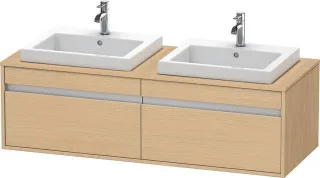 Duravit Ketho Konsolenwaschtischunterbau wandhängend Natur Eiche Matt 1400x550x426 mm - KT6797B3030 KT6797B3030