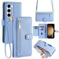 betterfon Handykette für Samsung Galaxy Leder Umhänge Hülle mit Kartenfächer, Hände frei – mit Silikonhülle & Schnur für flexiblen Alltag