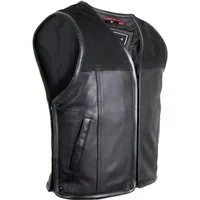 MDM Lederweste Herren Biker Lederweste / Nubuk & Rindsleder