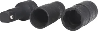KS Tools Spezial-Profil-Kraft-Stecknuss-Satz, 3-tlg,17-19mm - 913.1280