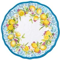 EasyLife Speiseteller Ischia, Spülmaschinengeeignet, Mehrfarbig, Zitronen, ⌀ 28cm, Mehrfarbig
