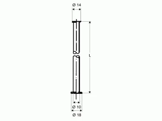 Schell Kupferrohr 3/8"Bördel 1/2"Bördel d:10mm 400mm chrom 500010699
