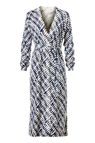 Floh-Cardigan Marineblau/Weiß