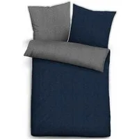 Biberna Wendebettwäsche 0840500 HERMAL Premium Biber Melange-Flanell Bettwäsche 100% Baumwolle, Flanell, 2 teilig, Biber, wärmend & weich, Reißverschluss, ab Größe 135 x 200 cm