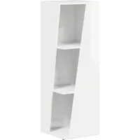 vidaXL Bücherregal Seitenregal Hochglanz Weiß 33 x 32 x 100,5 cm Holzwerkstoff, 1-tlg.
