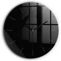 Tulup Wanduhr Wanduhr Glasrunde Uhr Moderne Glaswanduhr 60cm Uhr aus Gehärtetem Glas
