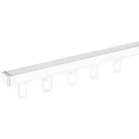 SN DECO GROUP Gardinenschiene Objektschiene RS, 1-läufig, Fixmaß, mit Bohren, verschraubt, Aluminium, vorgebohrt, Aluminium, Innenlauf, Vorhangschiene