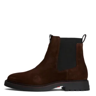 Tommy Hilfiger - Leichtgewichtiger Chelsea-Boot aus Wildleder braun - Gr. - 43