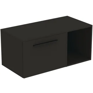 Ideal Standard Möbel-Set 100cm i.life B 1 Auszug 1 off.Fach Gr.Schwarz Carbongrau matt, T5754NV T5754NV