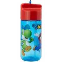 Storline Trinkflasche Super Mario Wasserflasche 430 ml auslaufsicher mit Trinkverschluss