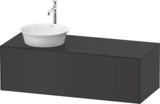 Duravit White Tulip Konsolenwaschtischunterbau wandhängend Graphit Seidenmatt 1300x550x408 mm - WT49 WT4977L58580010