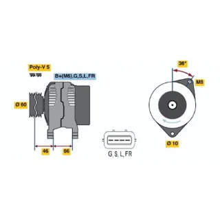 Bosch Lichtmaschine 80A Mitsubishi Lancer