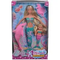 Anziehpuppe Simba 105733336 - Steffi Love Mermaid Friends, Meerjungfrau mit Fre...