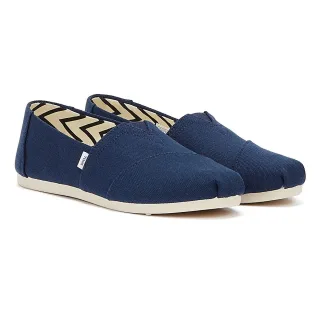 TOMS Alpargata Baumwolle Canvas Womens Marine Espadrilles