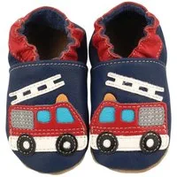 Beck Krabbelschuh Feuerwehr Krabbelschuh (weiche, leichte, flexible Lauflernschuhe, für die allerersten Schritte im Leben) chromfrei gegerbtes Leder, seitliche Gummizüge