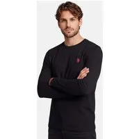 U.S. Polo Assn. Longsleeve USAaron – Herren Langarmshirt mit Logo-Stickerei Aus 100 % Baumwolle, mit Rundhalsausschnitt und klassischer Passform