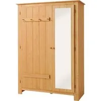 OTTO home Garderobenschrank Bertram aus schönem massivem Kiefernholz, mit einer Spiegeltür, Höhe 170 cm