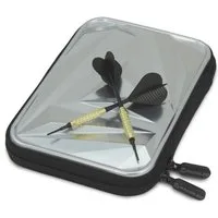 RADOLEO Aufbewahrungsbox DART Case für 2 Spieler 6 komplette Darts elegantes Design