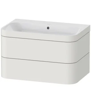 Duravit Happy D.2 Plus c-bonded Set wandhängend Nordic Weiß Seidenmatt 775x490x480 mm - HP4637N3939 HP4637N3939