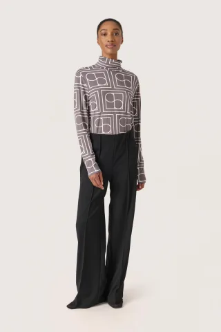 Langarm-Shirt Gerade Passform dark grey